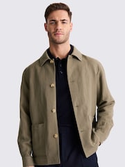 MOSS Green Khaki Wool Shacket - Image 1 of 5