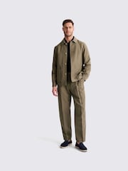 MOSS Green Khaki Wool Shacket - Image 4 of 5