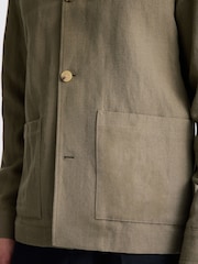 MOSS Green Khaki Wool Shacket - Image 5 of 5