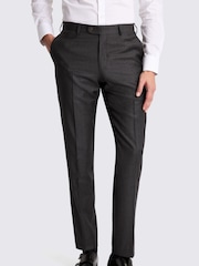 MOSS v lepo prilegajočem se kroju; lepo ukrojen Fit Charcoal Twill hlače - Slika 1 iz 3