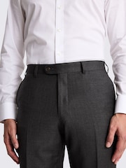 MOSS v lepo prilegajočem se kroju; lepo ukrojen Fit Charcoal Twill hlače - Slika 3 iz 3