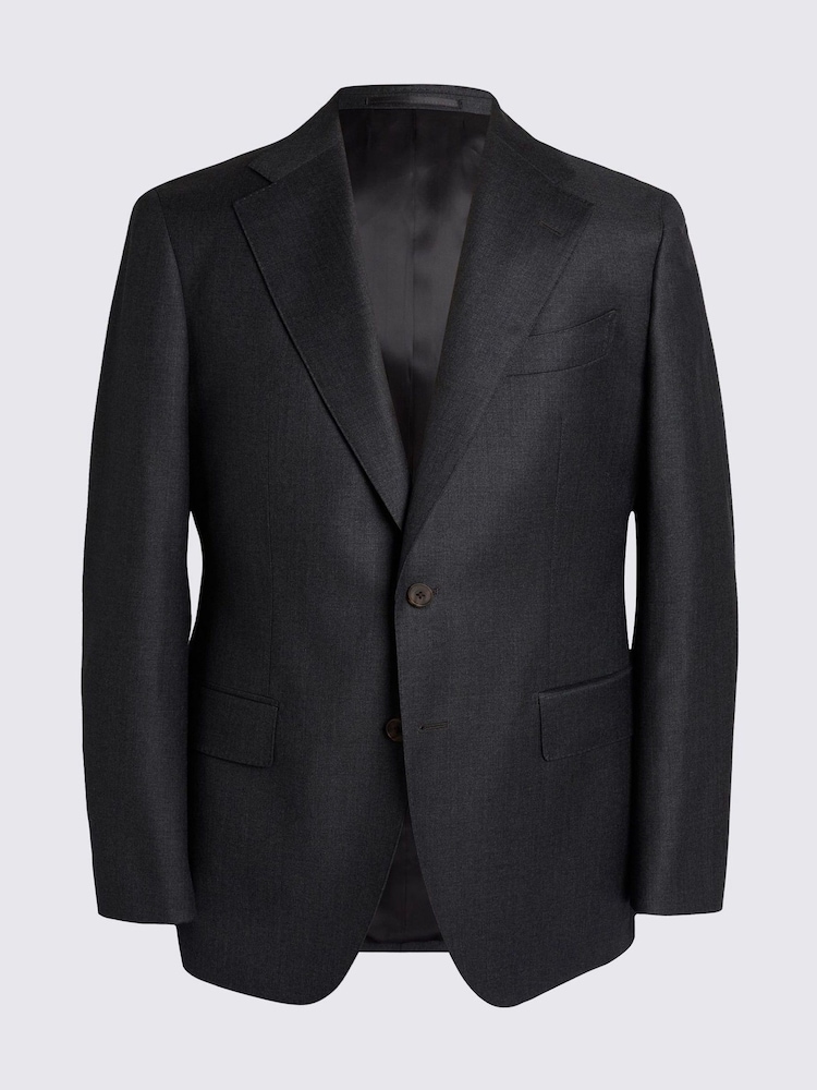 MOSS Charcoal Italian Tailored Fit Twill Suit Jacket - Bild 6 von 6