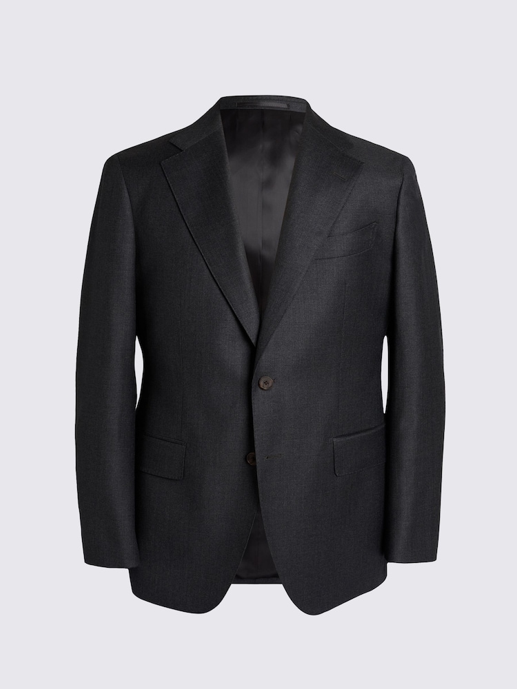 MOSS Grey Italian Tailored Fit Twill Jacket - Image 7 of 7 MOSS Grey Italian Tailored Fit Twill Jacket - Image 7 of 7