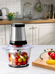 Daewoo White 500W Mini Chopper With 1L Glass Bowl - Image 1 of 3