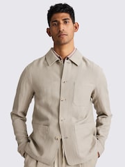 MOSS Wool Linen 3 Pocket Shacket - Image 1 of 5