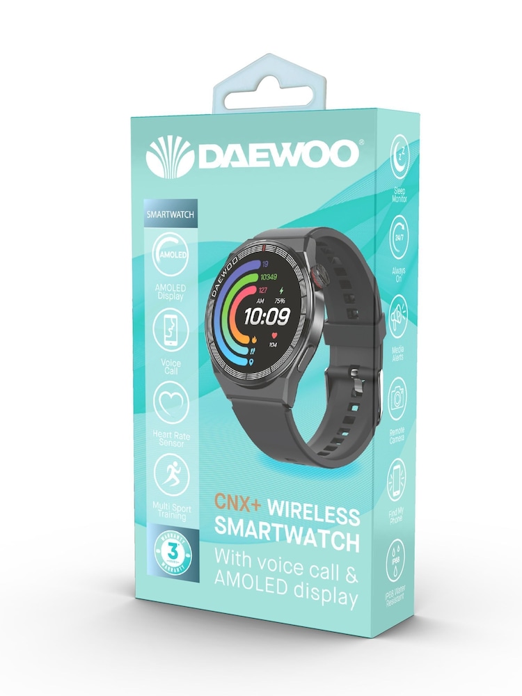 Daewoo Black Cnx+ Smartwatch With Voice Call Function - Image 4 of 4