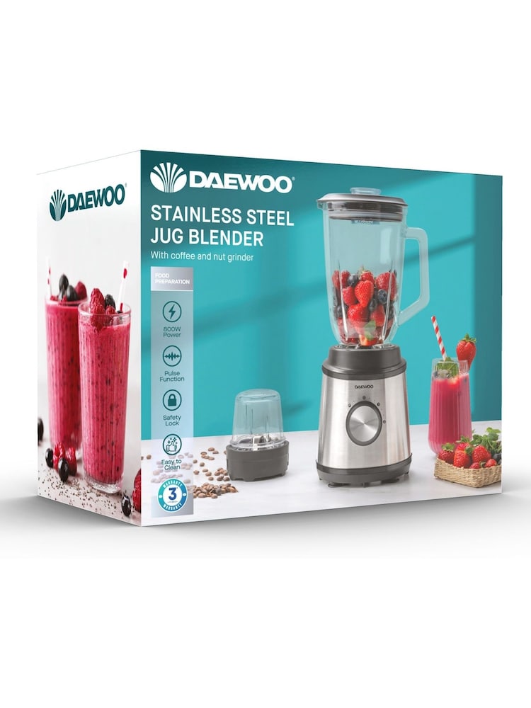 Daewoo Stainless Steel 800W Stainless Steel Jug Blender & Grinder Set - Image 5 of 5
