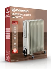 Daewoo White 2500W Oil Filled Radiator - Image 4 of 4