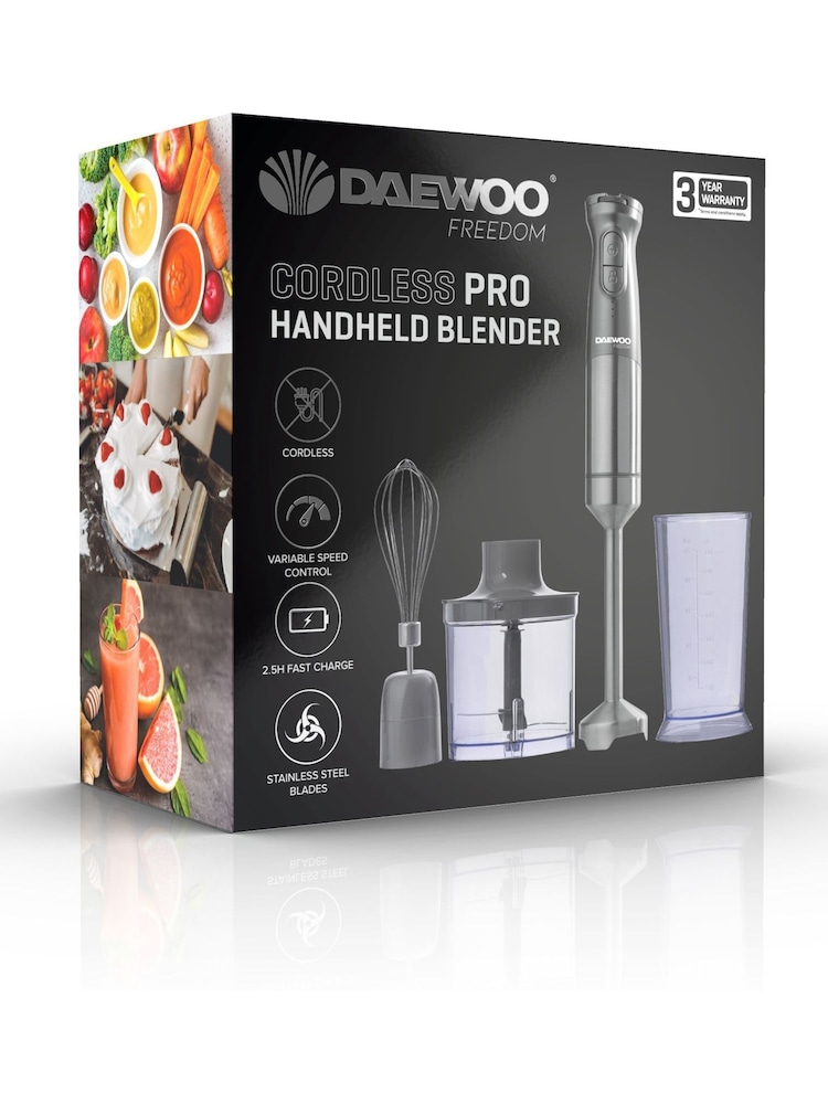 Daewoo Black Cordless Pro Hand Held 3-In-1 Blender - Image 6 of 6