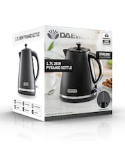 Daewoo Black Stirling 1.7L 3Kw Pyramid Kettle - Image 4 of 4