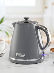 Daewoo Grey Stirling 1.7L 3Kw Pyramid Kettle - Image 1 of 4