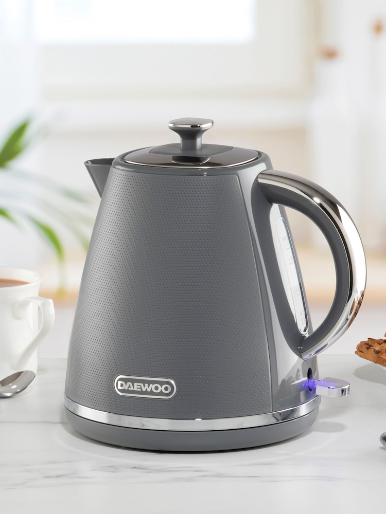 Daewoo Grey Stirling 1.7L 3Kw Pyramid Kettle - Image 1 of 4