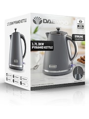 Daewoo Grey Stirling 1.7L 3Kw Pyramid Kettle - Image 4 of 4