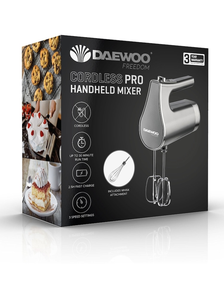 Daewoo Black Cordless Pro Hand-Held Mixer - Image 5 of 5