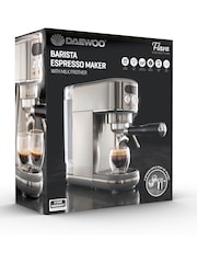 Daewoo Silver 20Bar Digital Compact Espresso Coffee Maker - Image 6 of 6