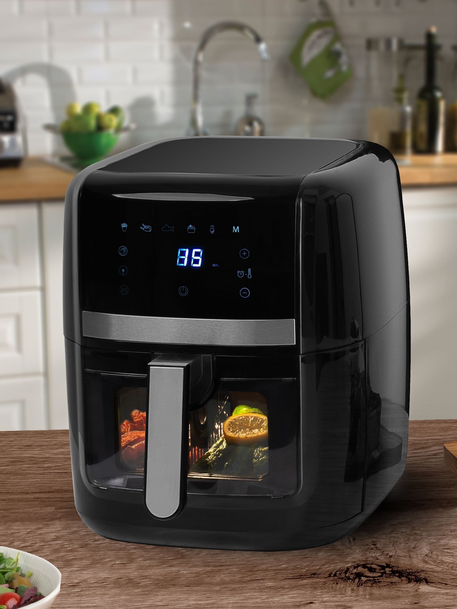 Daewoo Golden/Light 8L Air Fryer With Window & Divider - Image 12