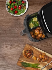 Daewoo Black 8L Air Fryer With Window And Divider - Image 2 of 3