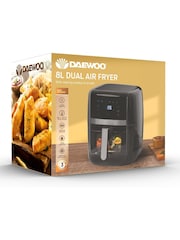 Daewoo Black 8L Air Fryer With Window And Divider - Image 3 of 3