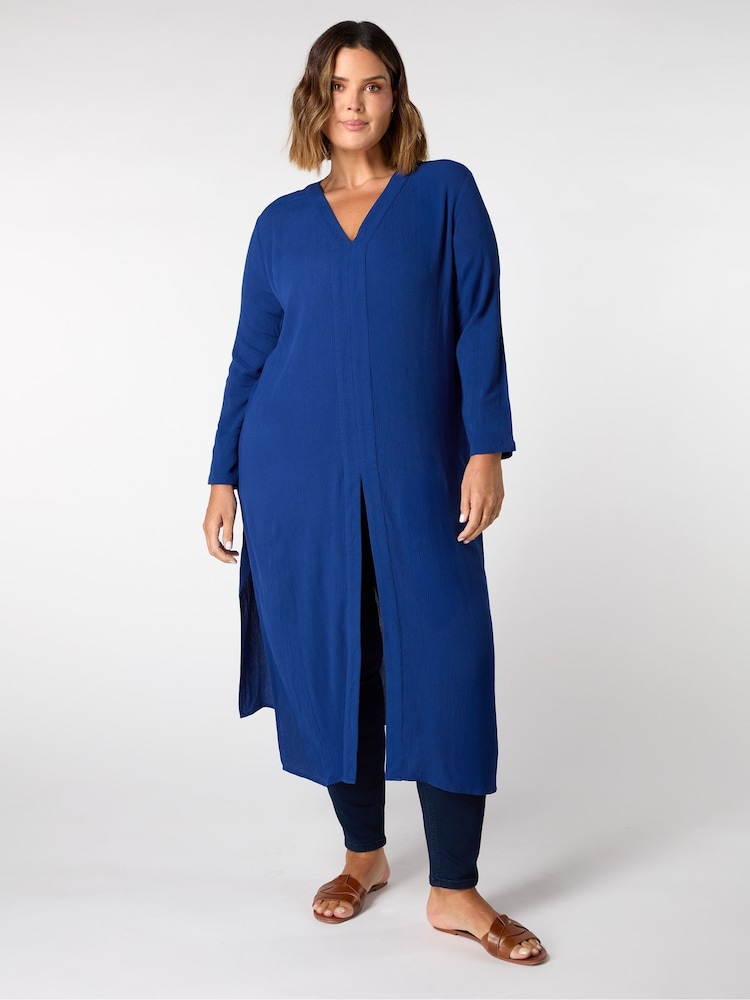 Live Unlimited Black Curve Petite Split Front Tunic - Image 3 of 4