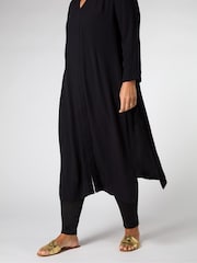 Live Unlimited Black Petite Curve Petite Split Front Tunic - Image 2 of 4