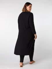 Live Unlimited Black Petite Curve Petite Split Front Tunic - Image 4 of 4