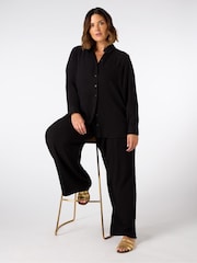 Live Unlimited Black Curve Crinkle Shirt - Image 1 of 4