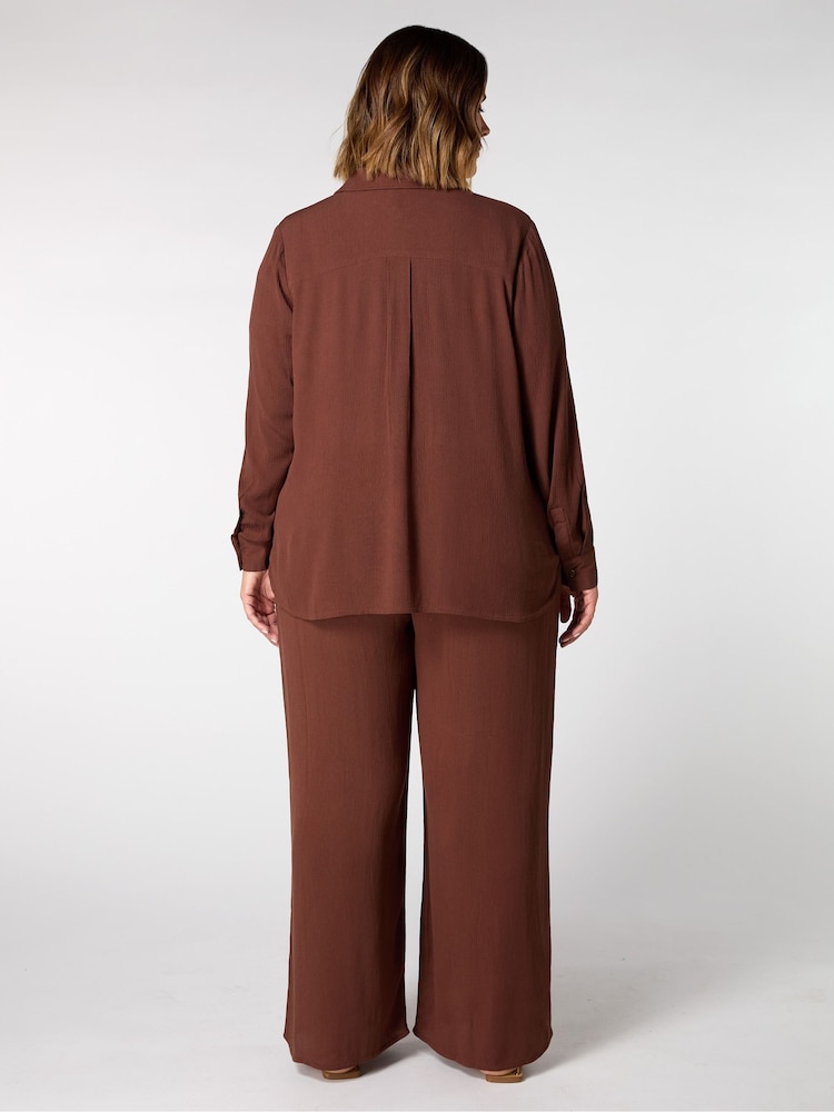 Braun - Live Unlimited Curve Crinkle Drawstring Trousers - Bild 5 von 5