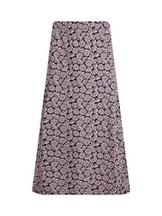 Weird Fish Pink Romaro Printed Jersey Godet Midi Skirt - Image 5 of 5
