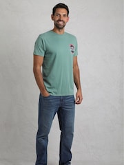 Weird Fish Blue Sons of Anchovy Heritage Wash Artist 100% Cotton T-Shirt - Image 1 of 6