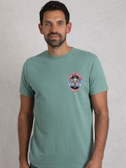 Weird Fish Blue Sons of Anchovy Heritage Wash Artist 100% Cotton T-Shirt - Image 2 of 6