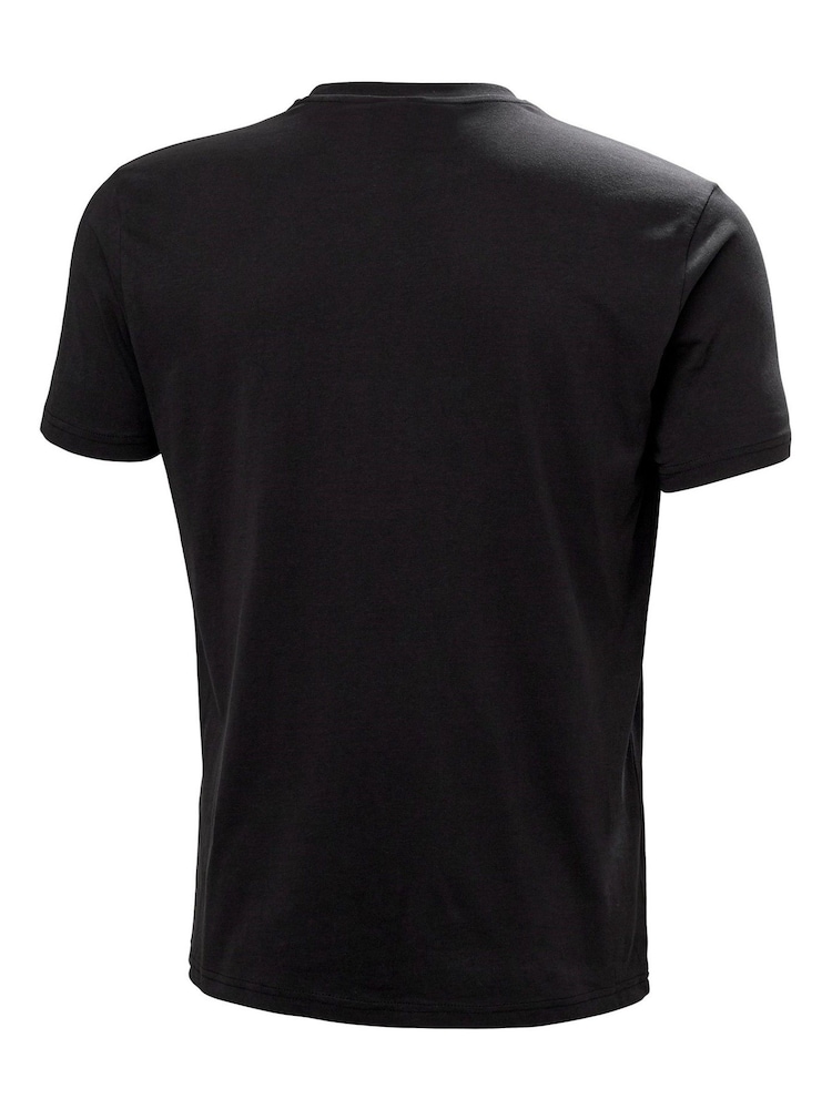 Helly Hansen Box 2.0 100% Cotton Black T-Shirt - Image 2 of 2 Helly Hansen Box 2.0 100% Cotton Black T-Shirt - Image 2 of 2