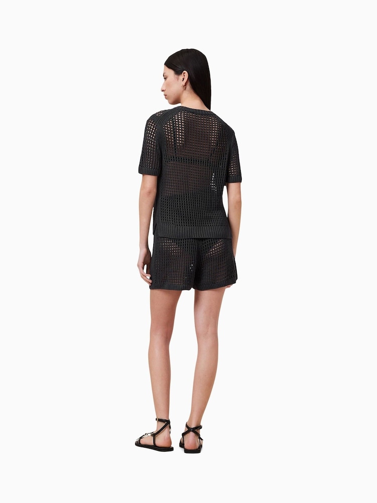 AllSaints Black Paloma Shorts - Image 6 of 7