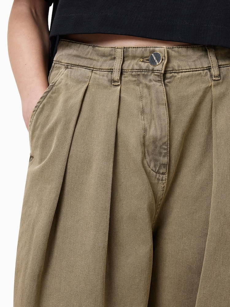 AllSaints Green Becca Denim Trousers - Image 3 of 7