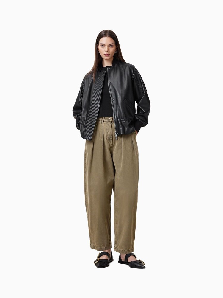 AllSaints Green Becca Denim Trousers - Image 4 of 7