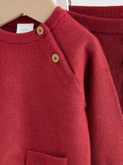 Red Baby Knitted Jumper and Leggings Set (0mths-2yrs) - Image 11 of 11