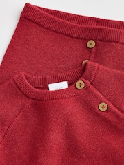 Red Baby Knitted Jumper and Leggings Set (0mths-2yrs) - Image 7 of 11