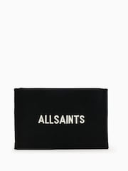 AllSaints Black Izzy 100% Cotton Clutch - Image 1 of 5