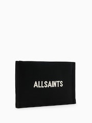 AllSaints Black Izzy 100% Cotton Clutch - Image 3 of 5