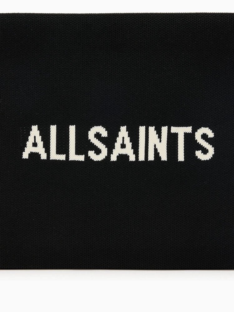 AllSaints Black Izzy 100% Cotton Clutch - Image 4 of 5