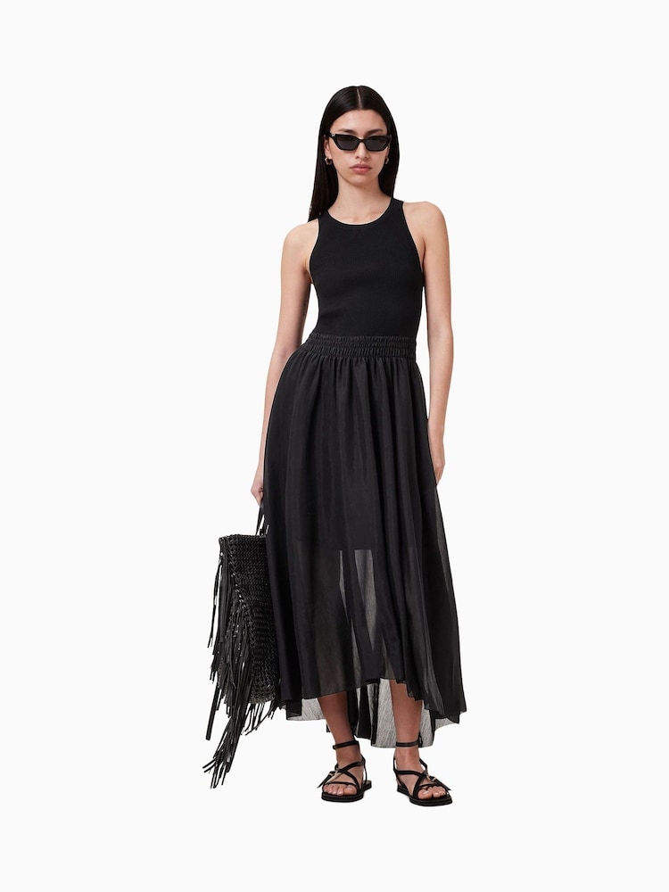 AllSaints Black Zenia Dress - Image 1 of 6