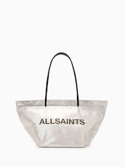 AllSaints Grey Serafina Canvas Tote Bag - Image 1 of 6