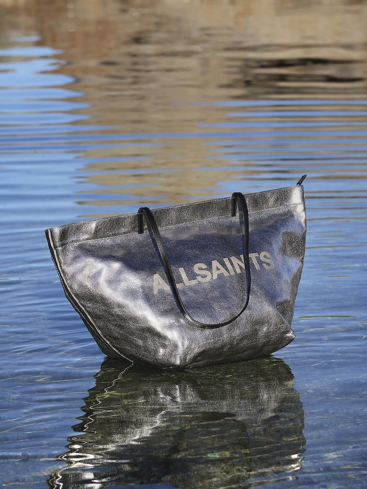 AllSaints Grey Serafina Canvas Tote Bag - Image 2 of 6