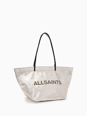 AllSaints Grey Serafina Canvas Tote Bag - Image 4 of 6