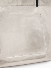 AllSaints Grey Serafina Canvas Tote Bag - Image 5 of 6