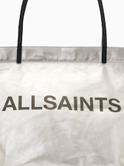 AllSaints Grey Serafina Canvas Tote Bag - Image 6 of 6
