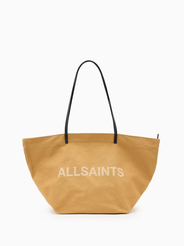 AllSaints Brown Serafina Canvas Tote Bag - Image 1 of 7