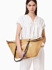 AllSaints Brown Serafina Canvas Tote Bag - Image 2 of 7