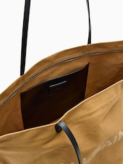 AllSaints Brown Serafina Canvas Tote Bag - Image 3 of 7