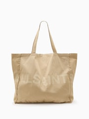 AllSaints Brown Large Biggy 100% Organic Cotton Tote Bag - Image 1 of 5