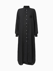 AllSaints Black Ezra Shirt Dress - Image 7 of 7